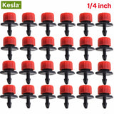 100-500PCS Adjustable 1/4 Irrigation Misting Dripper Sprinkler Head Micro Flow Drip Head Garden Watering Tool Flower Bonsai Lawn