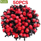 100-500PCS Adjustable 1/4 Irrigation Misting Dripper Sprinkler Head Micro Flow Drip Head Garden Watering Tool Flower Bonsai Lawn