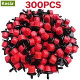 100-500PCS Adjustable 1/4 Irrigation Misting Dripper Sprinkler Head Micro Flow Drip Head Garden Watering Tool Flower Bonsai Lawn
