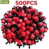 100-500PCS Adjustable 1/4 Irrigation Misting Dripper Sprinkler Head Micro Flow Drip Head Garden Watering Tool Flower Bonsai Lawn