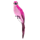 Gardening decoration Handmade Yellow Parrot Animal Bird Lawn Figurine Ornament Yard Decor 35cm