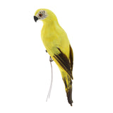 Gardening decoration Handmade Yellow Parrot Animal Bird Lawn Figurine Ornament Yard Decor 35cm
