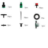 30m Automatic Micro Drip Irrigation System Garden Irrigation Spray Self Watering Kits with Adjustable Dripper