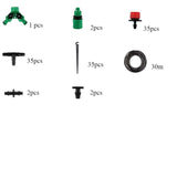 30m Automatic Micro Drip Irrigation System Garden Irrigation Spray Self Watering Kits with Adjustable Dripper
