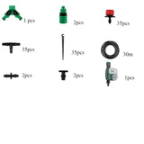 30m Automatic Micro Drip Irrigation System Garden Irrigation Spray Self Watering Kits with Adjustable Dripper