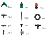 30m Automatic Micro Drip Irrigation System Garden Irrigation Spray Self Watering Kits with Adjustable Dripper