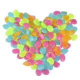 50Pcs Garden Luminous Glowing Stone Pebble Glow in the Dark Garden Glow Stones Rocks for Walkways Garden Path Patio Lawn Decor