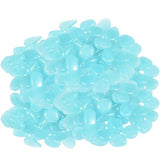 50Pcs Garden Luminous Glowing Stone Pebble Glow in the Dark Garden Glow Stones Rocks for Walkways Garden Path Patio Lawn Decor