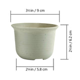 T4U Plastic Round flowerpot for cactus succulent Planter flower pots bonsai pot Plant Pot garden decoration