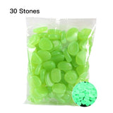 30 Pcs Glow in the Dark Garden Pebbles Glow Stones Rocks for Walkways Garden Path Patio Lawn Garden Yard Decor Luminous stones
