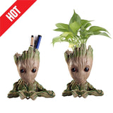 Hot Flower Pot Baby Groot Flowerpot Cute Toy Pen Pot Holder PVC Hero Model Baby Tree Man Garden Plant Pot Groot Dropshipping