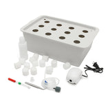 12 Holes Garden Plant Site Hydroponic Garden Pots Planters System Indoor Cabinet Box Grow Kit Bubble Nursery Pots