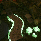 50pcs/lot Garden Yard Decor Luminous Stones Glow In Dark Garden Pebbles Glow Stones Rocks For Walkways Garden Path Patio Lawn