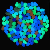 50Pcs Glow in the Dark Garden Pebbles Glow Stones Rocks for Walkways Garden Path Patio Lawn Garden Yard Decor Luminous Stones