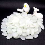 50Pcs Glow in the Dark Garden Pebbles Glow Stones Rocks for Walkways Garden Path Patio Lawn Garden Yard Decor Luminous Stones