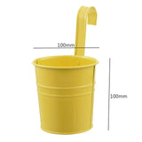 High Quality 10 Colors Hanging Flower Pots  Hook Wall Pots Garden Pots Balcony Planters Metal Bucket Flower Holders Home Decor