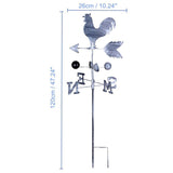 Traditional Rooster Weathervanes Iron Cock Wind Vane Wind Speed Direction Indicator Garden Yard SLC88