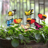 10PCS Artificial Butterfly Garden Decorations Simulation Butterfly Stakes Fake Butterefly Garden Supplies Yard Plant Lawn Decor