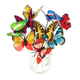 10PCS Artificial Butterfly Garden Decorations Simulation Butterfly Stakes Fake Butterefly Garden Supplies Yard Plant Lawn Decor