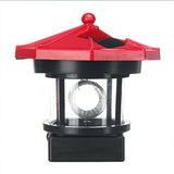LED Solar Powered Lighthouse Waterproof Statue Rotating Garden Yard Outdoor Lighting Decor P7Ding