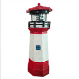 LED Solar Powered Lighthouse Waterproof Statue Rotating Garden Yard Outdoor Lighting Decor P7Ding