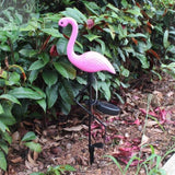Solar Powered Flamingo Stake LED Light Waterproof Pathway Garden Lawn Yard Lamp