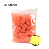 30 Pcs Glow in the Dark Garden Pebbles Glow Stones Rocks for Walkways Garden Path Patio Lawn Garden Yard Decor Luminous stones