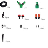 30m Automatic Micro Drip Irrigation System Garden Irrigation Spray Self Watering Kits with Adjustable Dripper
