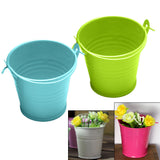 Garden Balcony Succulent Plant Flowerpot MIni Metal Hanging Pots  Home Office Decor Iron Bucket with Handle