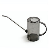 1L Long Mouth Garden Planting Sprinkler Pot Stainless Steel Watering Can Transparent Green Plants Flowers Gardening Tools