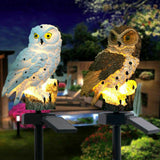 Solar Charging Lights Garden Yard Home Owl Ornament Animal Bird Outdoor LED Decor Sculpture Garden Statues