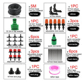 MUCIAKIE 50M Micro Drip Irrigation Watering Kit Automatic Garden Plant Greenhouse Irrigation System with Adjustable Dripper