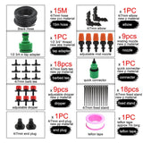 MUCIAKIE 50M Micro Drip Irrigation Watering Kit Automatic Garden Plant Greenhouse Irrigation System with Adjustable Dripper