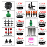 MUCIAKIE 50M Micro Drip Irrigation Watering Kit Automatic Garden Plant Greenhouse Irrigation System with Adjustable Dripper