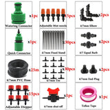 MUCIAKIE 50M Micro Drip Irrigation Watering Kit Automatic Garden Plant Greenhouse Irrigation System with Adjustable Dripper