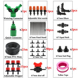 MUCIAKIE 50M Micro Drip Irrigation Watering Kit Automatic Garden Plant Greenhouse Irrigation System with Adjustable Dripper