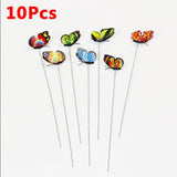 10Pcs/lot Artificial Butterfly Garden Decoration Outdoor Simulation Butterflies Stakes Yard Ornaments Plant Lawn Decor Crafts