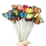 10Pcs/lot Artificial Butterfly Garden Decoration Outdoor Simulation Butterflies Stakes Yard Ornaments Plant Lawn Decor Crafts