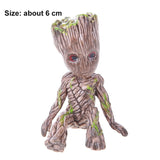 Hot Flower Pot Baby Groot Flowerpot Cute Toy Pen Pot Holder PVC Hero Model Baby Tree Man Garden Plant Pot Groot Dropshipping