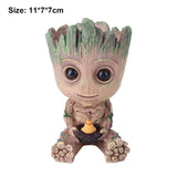 Hot Flower Pot Baby Groot Flowerpot Cute Toy Pen Pot Holder PVC Hero Model Baby Tree Man Garden Plant Pot Groot Dropshipping