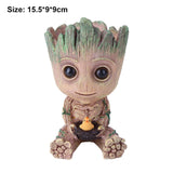 Hot Flower Pot Baby Groot Flowerpot Cute Toy Pen Pot Holder PVC Hero Model Baby Tree Man Garden Plant Pot Groot Dropshipping