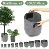 Non-Woven Felt 1-30 Gallon Fabric Grow Bags Breathable Pots Planter Root Pouch Container Plant Smart Pots with Handles Garden Su