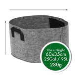 Non-Woven Felt 1-30 Gallon Fabric Grow Bags Breathable Pots Planter Root Pouch Container Plant Smart Pots with Handles Garden Su